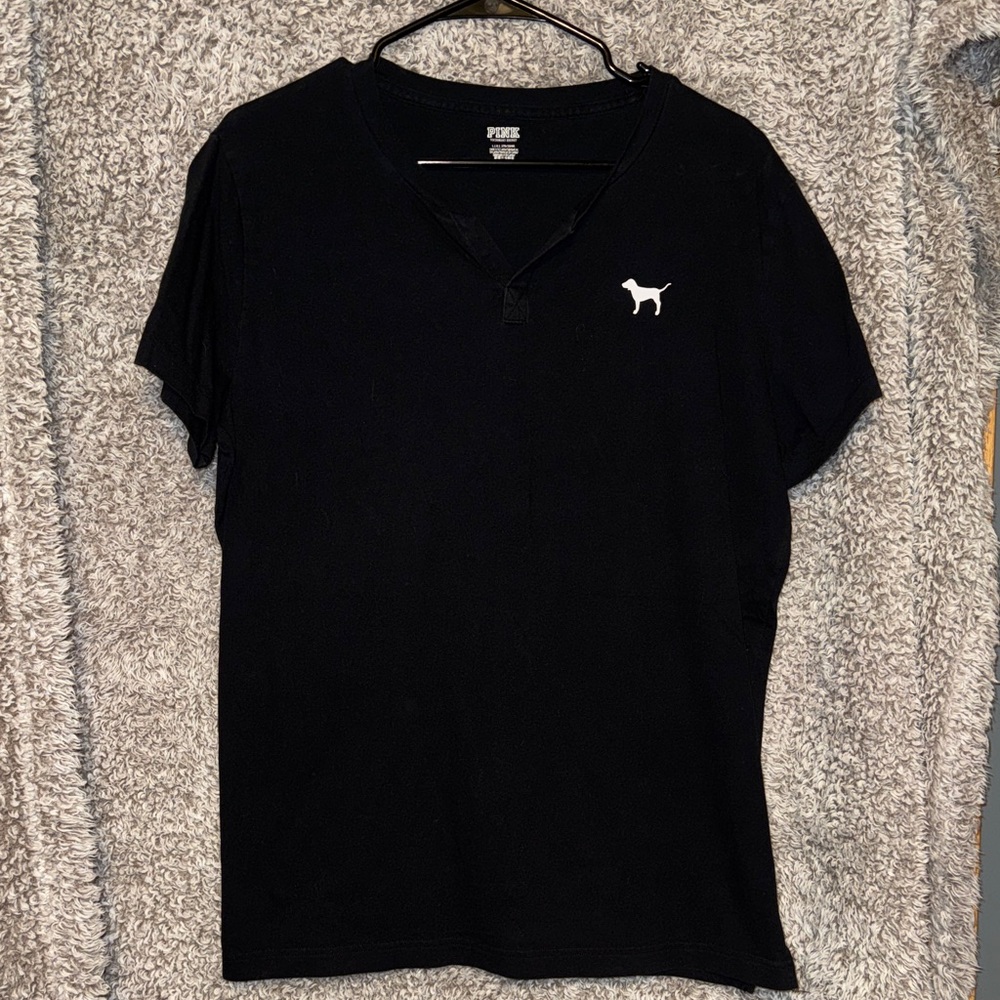 PINK Cotton V-Neck Tee